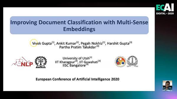 Improving Document Classification with Multi-Sense Embeddings