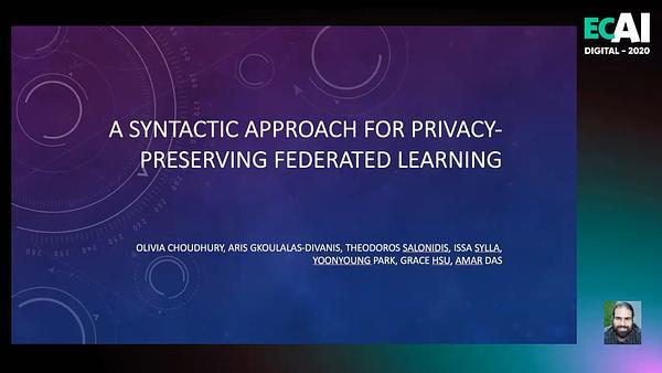 A Syntactic Approach for Privacy-Preserving Federated Learning