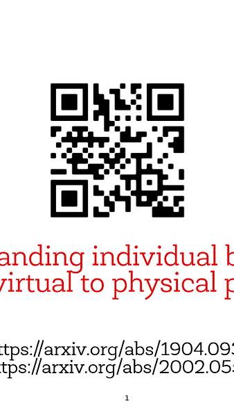 Understanding individual behaviour: from virtual to physical patterns