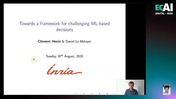 Towards a framework for challenging ML-based decisions