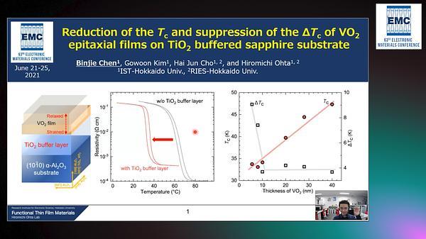 Reduction of the Tc and Suppression of the △Tc of VO2 Epitaxial Films on TiO2 Buffered Sapphire Substrate
