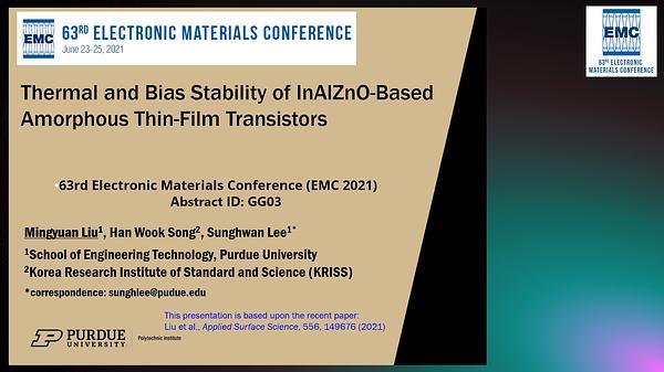 Thermal and Bias Stability of InAlZnO-Based Amorphous Thin-Film Transistors