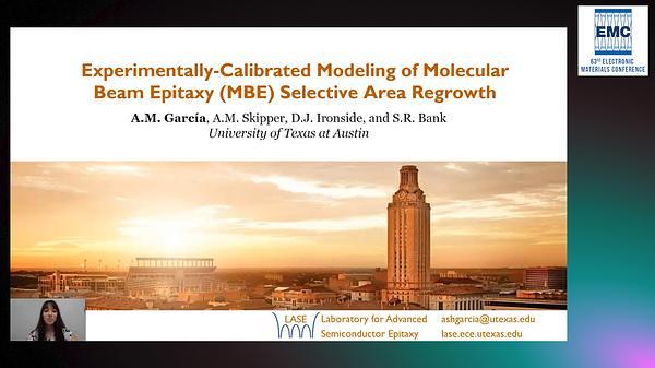 Experimentally-Calibrated Modeling of Molecular Beam Epitaxy Selective Area Regrowth