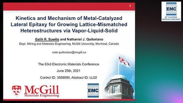 Kinetics and Mechanism of Metal-Catalyzed Lateral Epitaxy for Growing Lattice-Mismatched Heterostructures via Vapor-Liquid-Solid