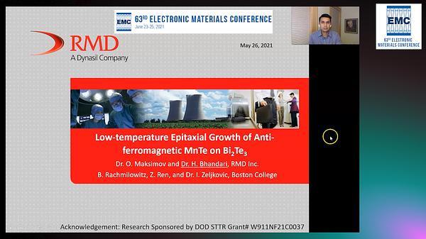 Low-Temperature Epitaxial Growth of Anti-Ferromagnetic MnTe at Bi2Te3