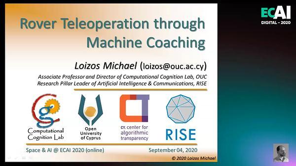 Rover Teleoperation through Machine Coaching