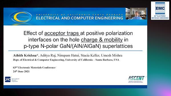 Effect of Acceptor Traps at Positive Polarization Interfaces on the Charge and Mobility of Holes in N-Polar P-Type GaN/(AlN/AlGaN) Superlattices