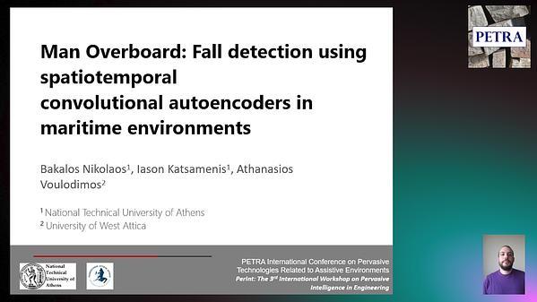 Man Overboard: Fall detection using spatiotemporal convolutional autoencoders in maritime environments