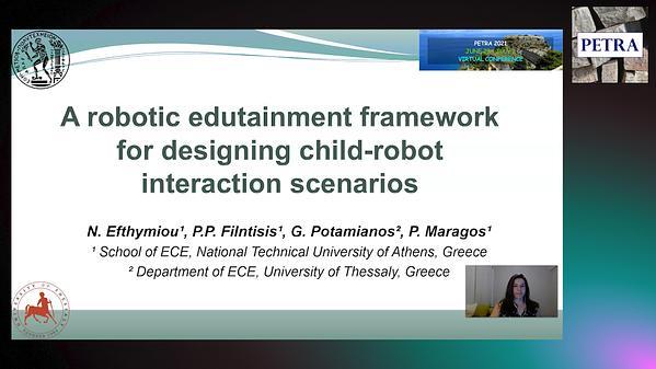 A robotic edutainment framework for designing child-robot interaction scenarios