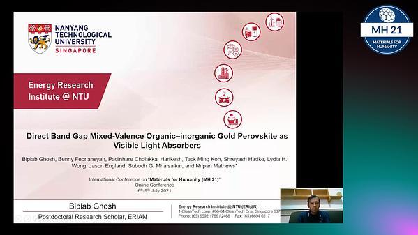 Direct-bandgap Mixed-valence Organic-inorganic Gold Perovskite as Visible Light Absorber