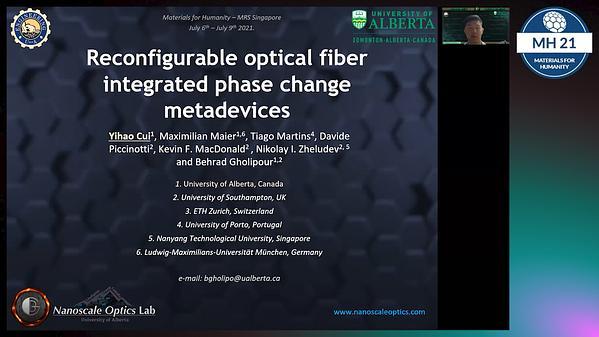 Fiber integrated chalcogenide metasurface enabled phase and intensity modulation with built-in memory functionality