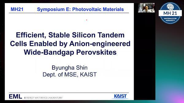 Efficient, stable silicon tandem cells enabled by anion-engineered wide-bandgap perovskites