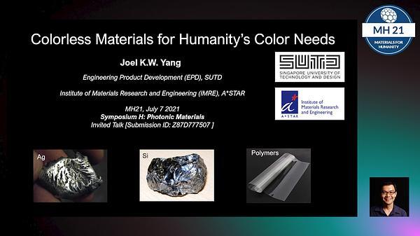 Colorless Materials For Humanity’s Color Needs