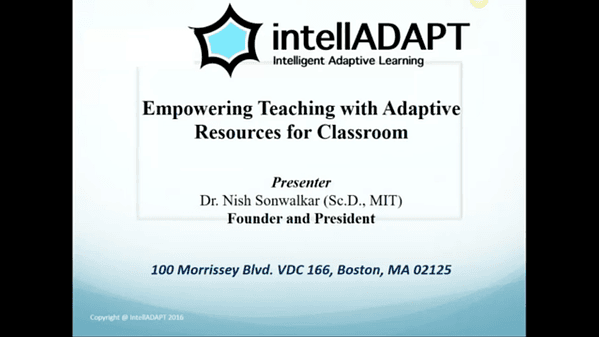 Empowering Teaching with Adaptive Resources for the Classroom part 1