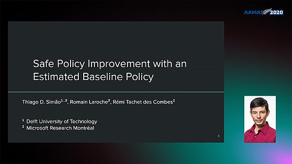 Safe Policy Improvement with an Estimated Baseline Policy