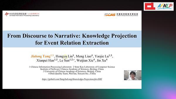 From Discourse to Narrative: Knowledge Projection for Event Relation Extraction