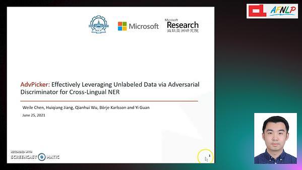 AdvPicker: Effectively Leveraging Unlabeled Data via Adversarial Discriminator for Cross-Lingual NER