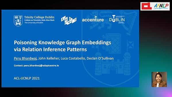 Poisoning Knowledge Graph Embeddings via Relation Inference Patterns