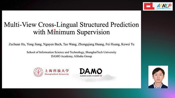 Multi-View Cross-Lingual Structured Prediction with Minimum Supervision