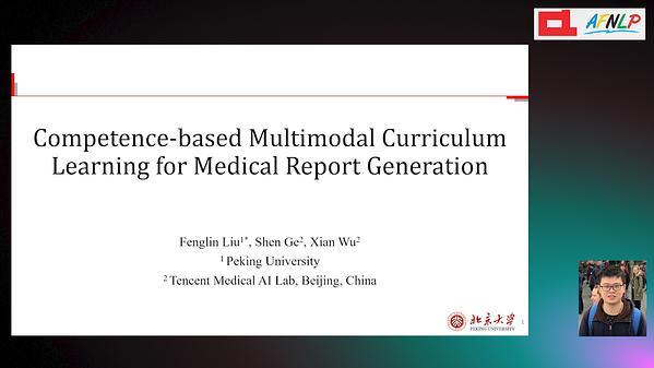 Competence-based Multimodal Curriculum Learning for Medical Report Generation