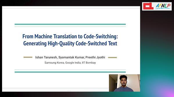 From Machine Translation to Code-Switching: Generating High-Quality Code-Switched Text