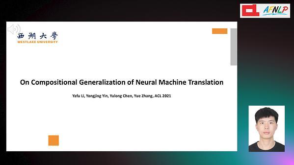 On Compositional Generalization of Neural Machine Translation