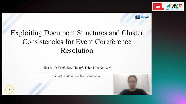 Exploiting Document Structures and Cluster Consistencies for Event Coreference Resolution