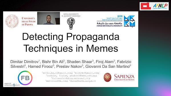 Detecting Propaganda Techniques in Memes