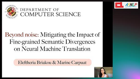 Beyond Noise: Mitigating the Impact of Fine-grained Semantic Divergences on Neural Machine Translation