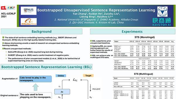 Bootstrapped Unsupervised Sentence Representation Learning