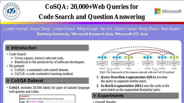 CoSQA: 20,000+ Web Queries for Code Search and Question Answering