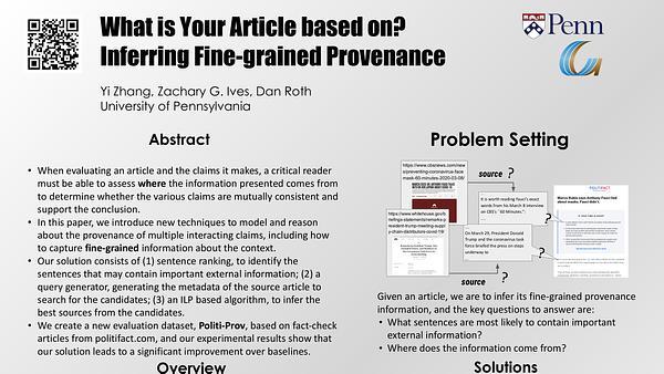 What is Your Article Based On? Inferring Fine-grained Provenance