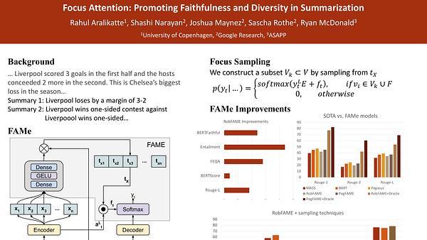 Focus Attention: Promoting Faithfulness and Diversity in Summarization