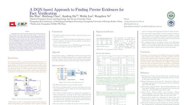A DQN-based Approach to Finding Precise Evidences for Fact Verification