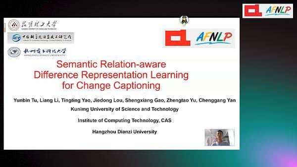 Semantic Relation-aware Difference Representation Learning for Change Captioning