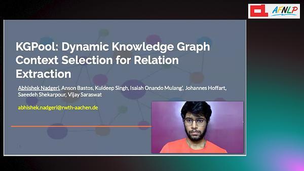 KGPool: Dynamic Knowledge Graph Context Selection for Relation Extraction