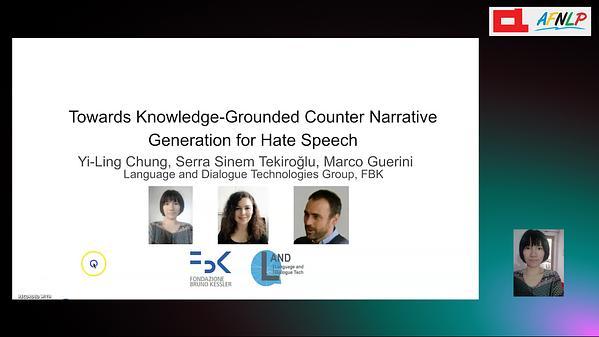 Towards Knowledge-Grounded Counter Narrative Generation for Hate Speech
