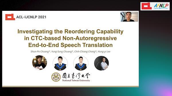 Investigating the Reordering Capability in CTC-based Non-Autoregressive End-to-End Speech Translation