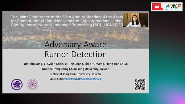 Adversary-Aware Rumor Detection