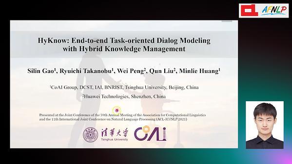 HyKnow: End-to-End Task-Oriented Dialog Modeling with Hybrid Knowledge Management
