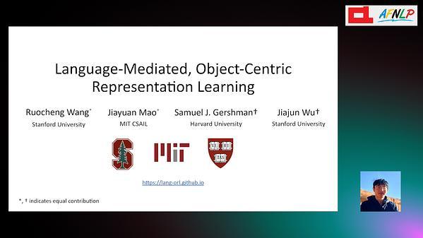 Language-Mediated, Object-Centric Representation Learning