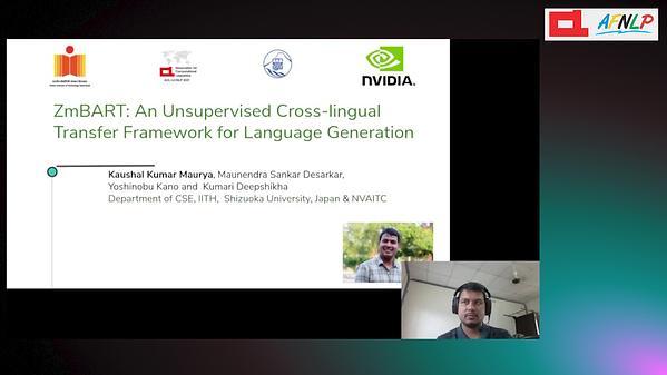 ZmBART: An Unsupervised Cross-lingual Transfer Framework for Language Generation
