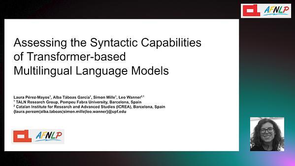 Assessing the Syntactic Capabilities of Transformer-based Multilingual Language Models