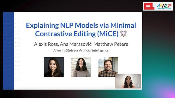 Explaining NLP Models via Minimal Contrastive Editing (MiCE)