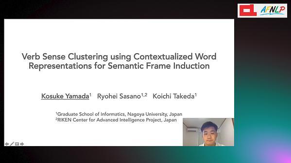 Verb Sense Clustering using Contextualized Word Representations for Semantic Frame Induction