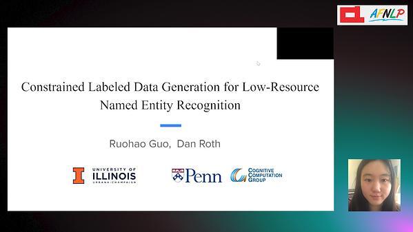 Constrained Labeled Data Generation for Low-Resource Named Entity Recognition