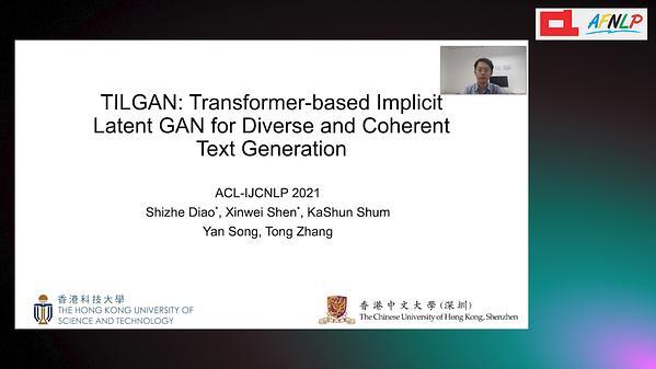 TILGAN: Transformer-based Implicit Latent GAN for Diverse and Coherent Text Generation