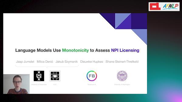 Language Models Use Monotonicity to Assess NPI Licensing