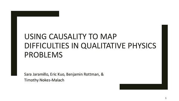 Using Causality to Map Difficulties in a Qualitative Physics Problem