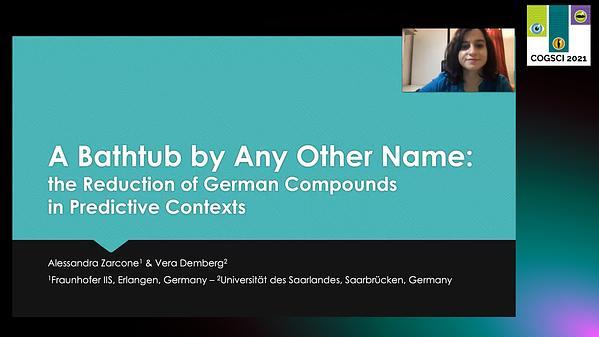 A bathtub by any other name: the reduction of German compounds in predictive contexts